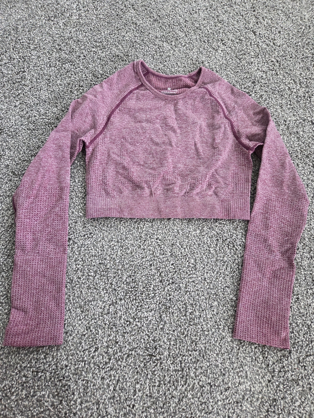 Seamless Cropped Long-Sleeve Top - Dusty Rose
